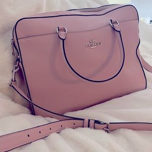 COACH computer bag. Briefcase silver hardware.